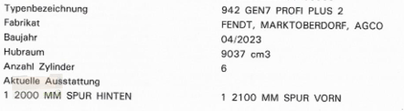 Traktor Türe ait Fendt 942 Vario ProfiPlus, Gebrauchtmaschine içinde Hofheim (resim 8)