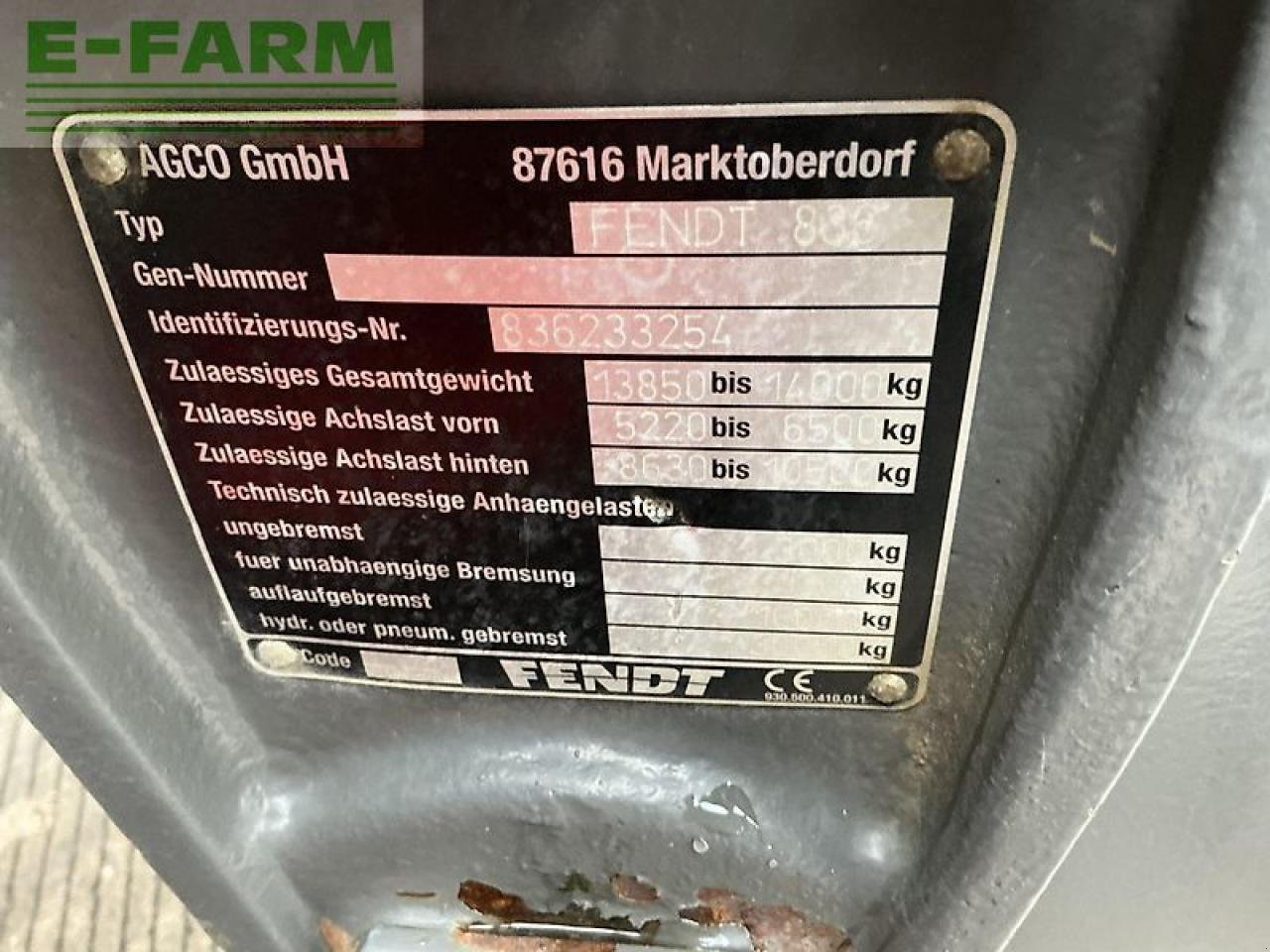 Traktor des Typs Fendt black 828 profi plus tractor (st21583), Gebrauchtmaschine in SHAFTESBURY (Bild 13)