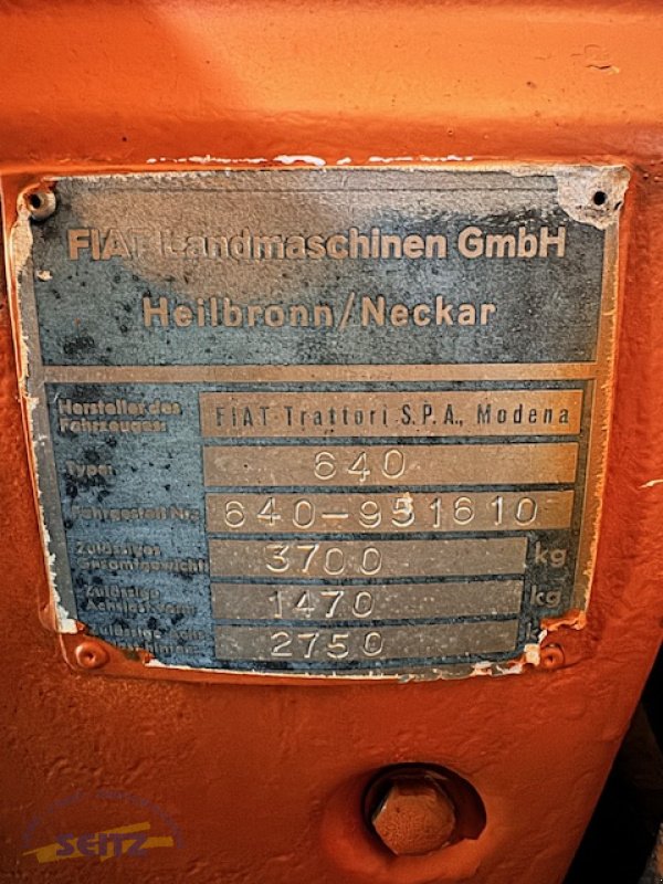 Traktor typu Fiat 640, Gebrauchtmaschine w Lindenfels-Glattbach (Zdjęcie 12)