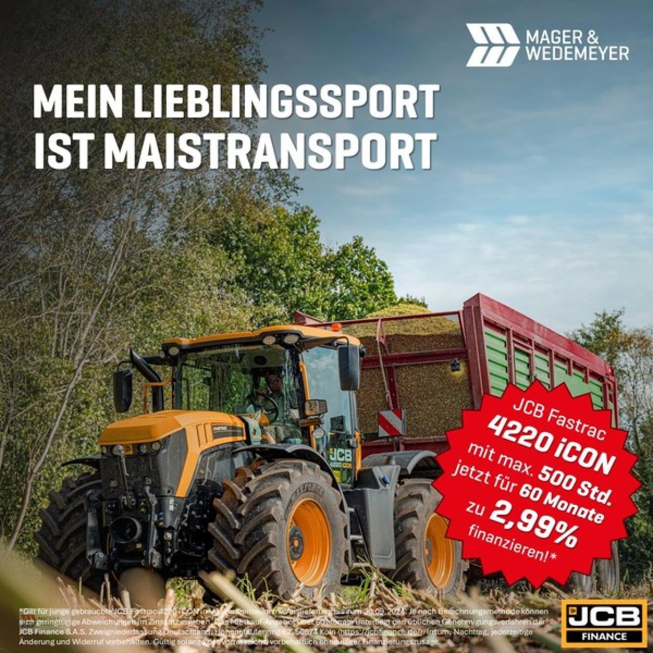 Traktor Türe ait JCB 4220 ICON - 60 KM/H, Gebrauchtmaschine içinde Oyten (resim 1)