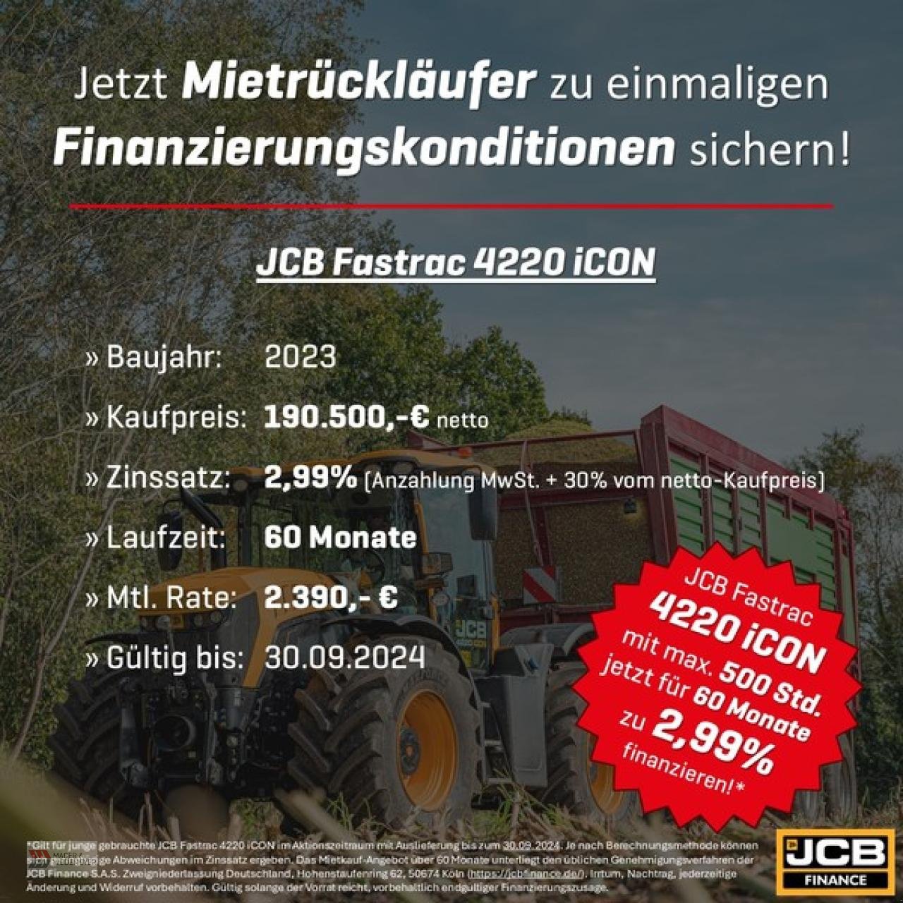 Traktor typu JCB 4220 ICON - 60 KM/H, Gebrauchtmaschine v Oyten (Obrázek 2)