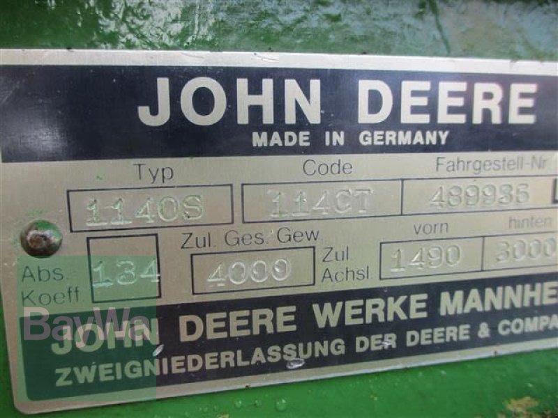 Traktor typu John Deere 1140  #810, Gebrauchtmaschine w Schönau b.Tuntenhausen (Zdjęcie 21)