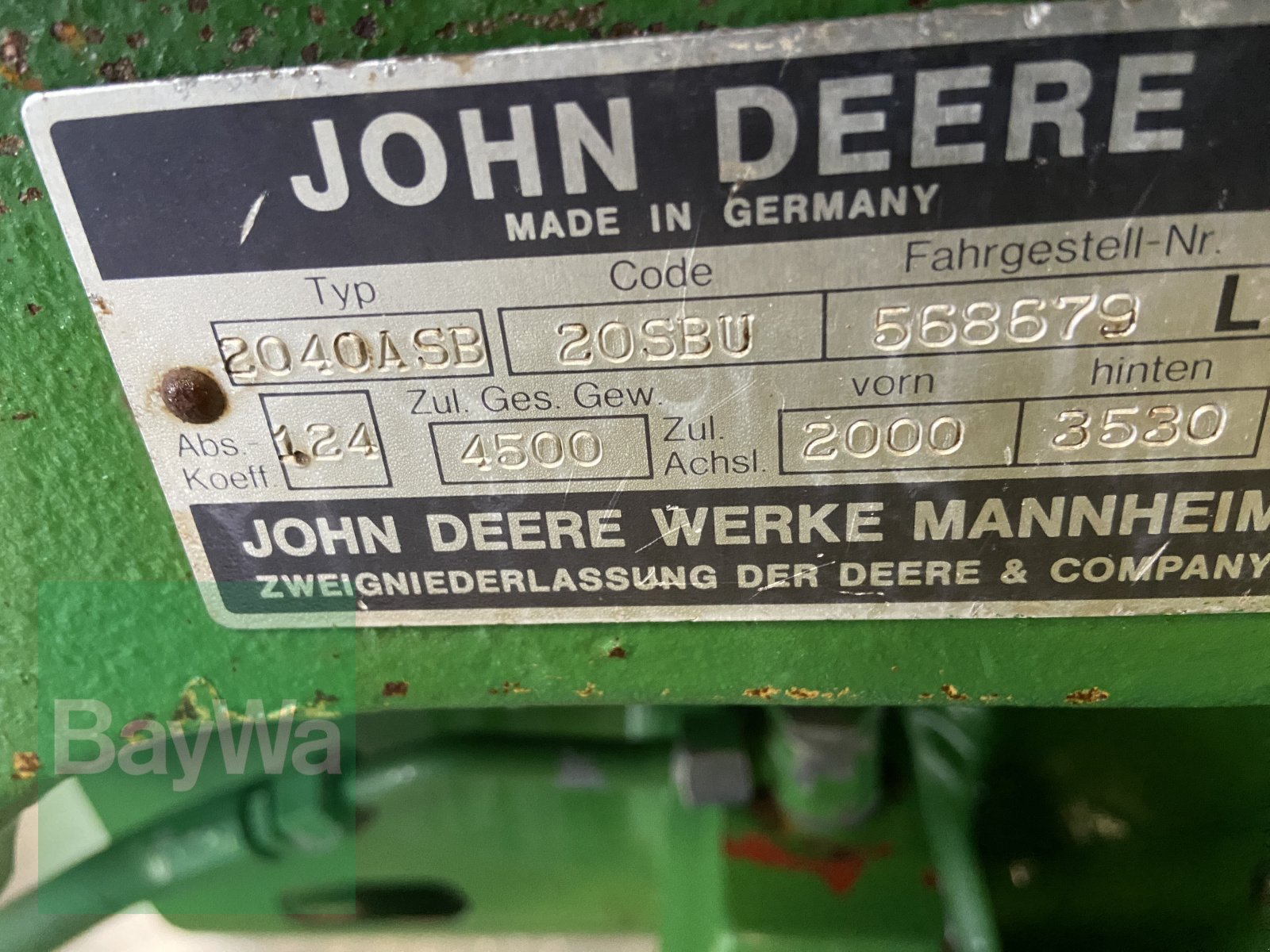 Traktor Türe ait John Deere 2040 S, Gebrauchtmaschine içinde Bamberg (resim 11)