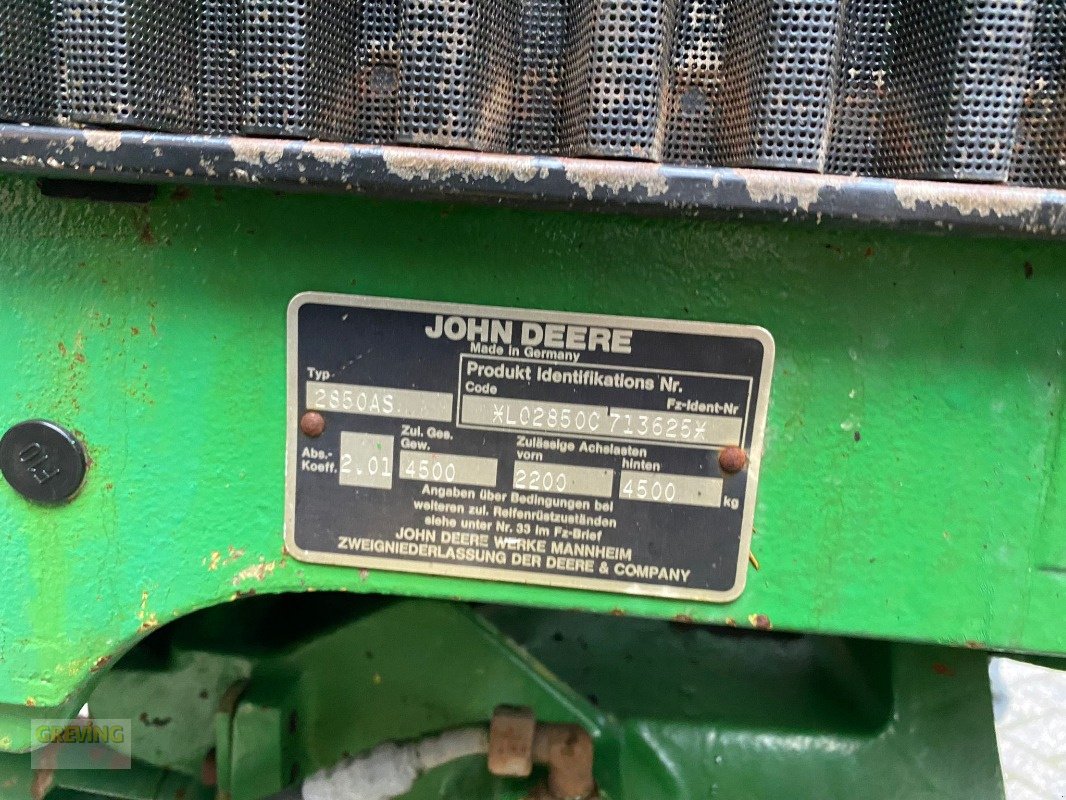 Traktor za tip John Deere 2850, Gebrauchtmaschine u Ahaus (Slika 14)