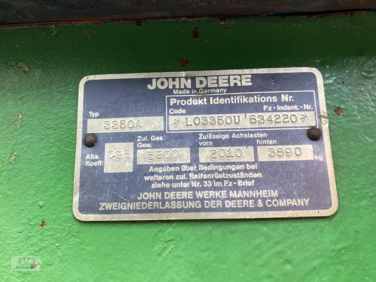 Traktor typu John Deere 3350, Gebrauchtmaschine v Spelle (Obrázek 13)