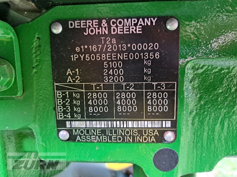 Traktor Türe ait John Deere 5058E, Neumaschine içinde Emskirchen (resim 11)