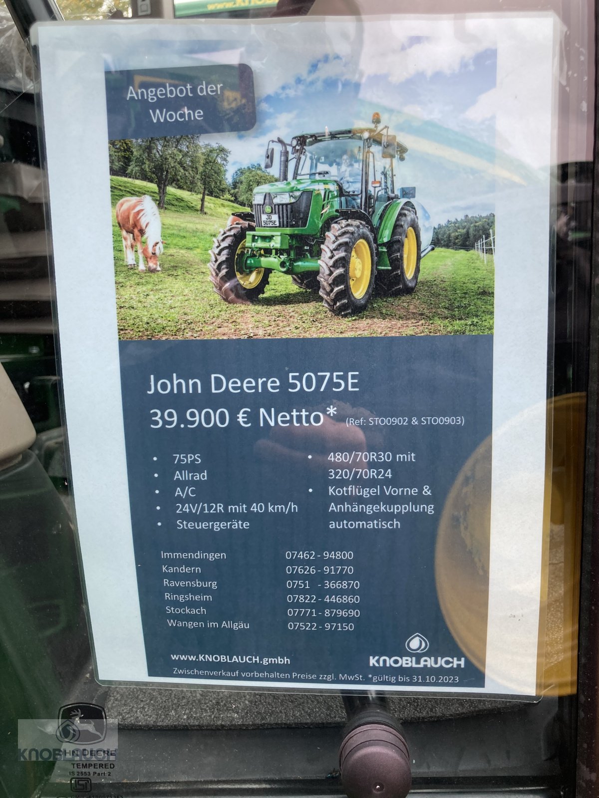 Traktor от тип John Deere 5075E, Neumaschine в Ravensburg (Снимка 6)