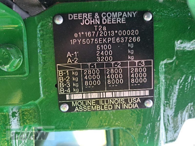 Traktor Türe ait John Deere 5075E, Neumaschine içinde Schöntal-Westernhausen (resim 15)