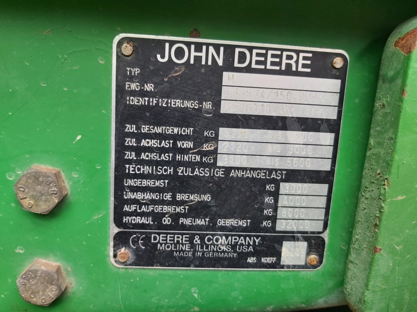 Traktor du type John Deere 6110SE, Gebrauchtmaschine en Schwabmünchen (Photo 14)