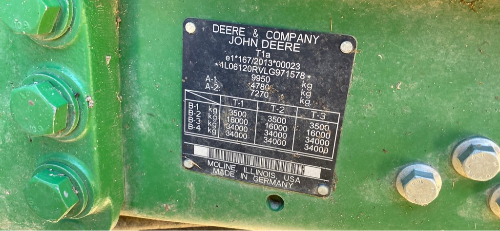 Traktor Türe ait John Deere 6120R, Gebrauchtmaschine içinde AUBUSSON (resim 4)