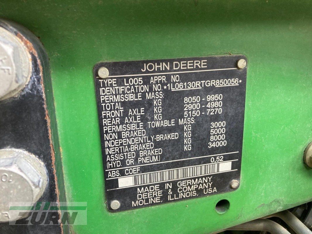 Traktor del tipo John Deere 6130R, Gebrauchtmaschine en Oberessendorf (Imagen 28)