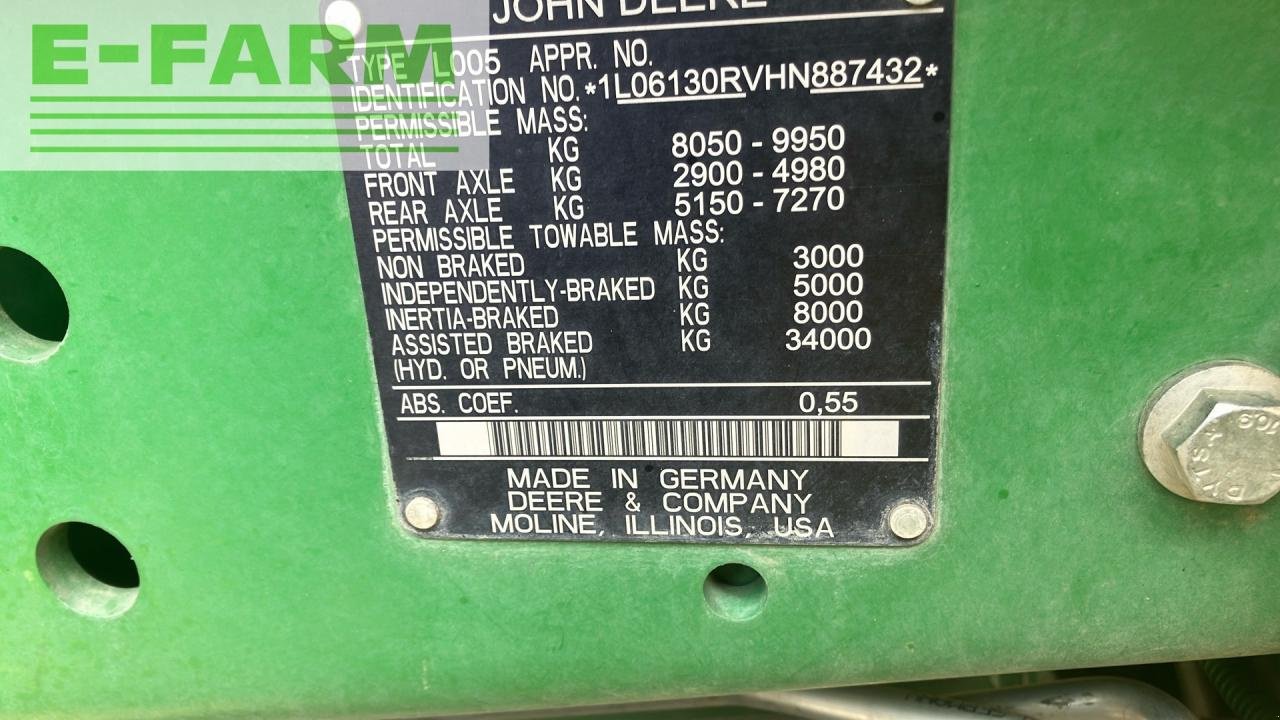 Traktor του τύπου John Deere 6130R, Gebrauchtmaschine σε REDLHAM (Φωτογραφία 14)