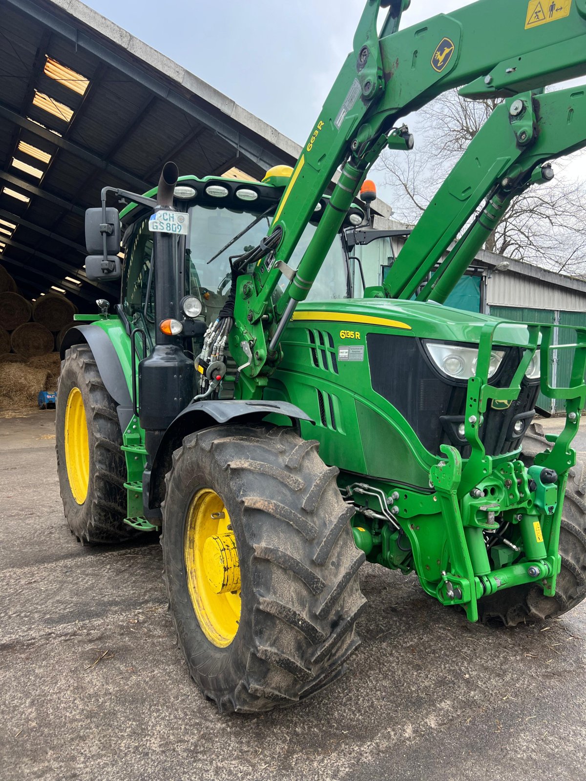 Traktor Türe ait John Deere 6135 R, Gebrauchtmaschine içinde Stieten (resim 5)