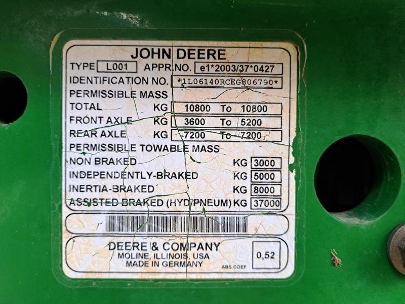 Traktor του τύπου John Deere 6140R, Gebrauchtmaschine σε SAINT-GERMAIN DU PUY (Φωτογραφία 11)