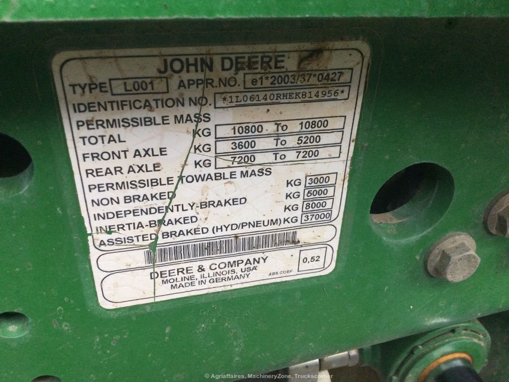 Traktor typu John Deere 6140R, Gebrauchtmaschine v Vogelsheim (Obrázek 11)