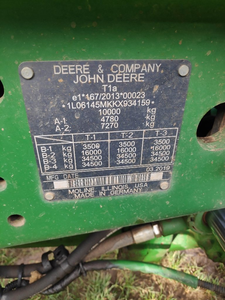 Traktor Türe ait John Deere 6145M, Gebrauchtmaschine içinde MORLHON LE HAUT (resim 11)