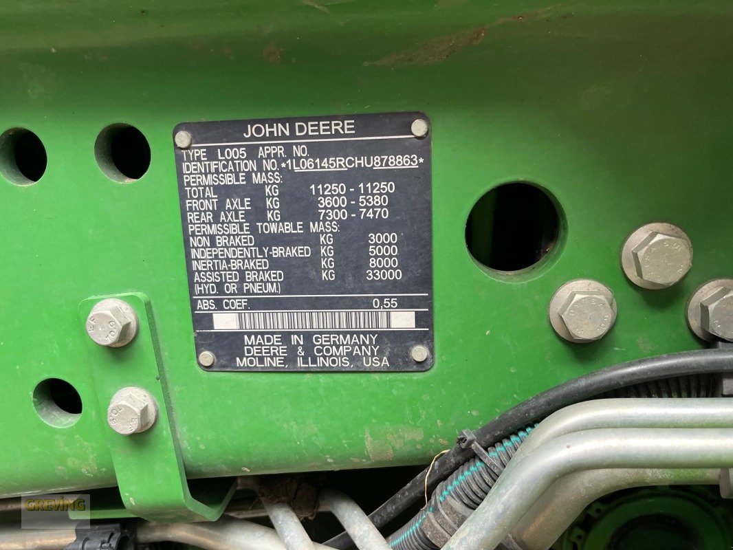 Traktor типа John Deere 6145R, Gebrauchtmaschine в Ahaus (Фотография 15)