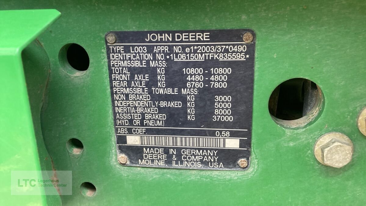 Traktor typu John Deere 6150M, Gebrauchtmaschine w Eggendorf (Zdjęcie 23)