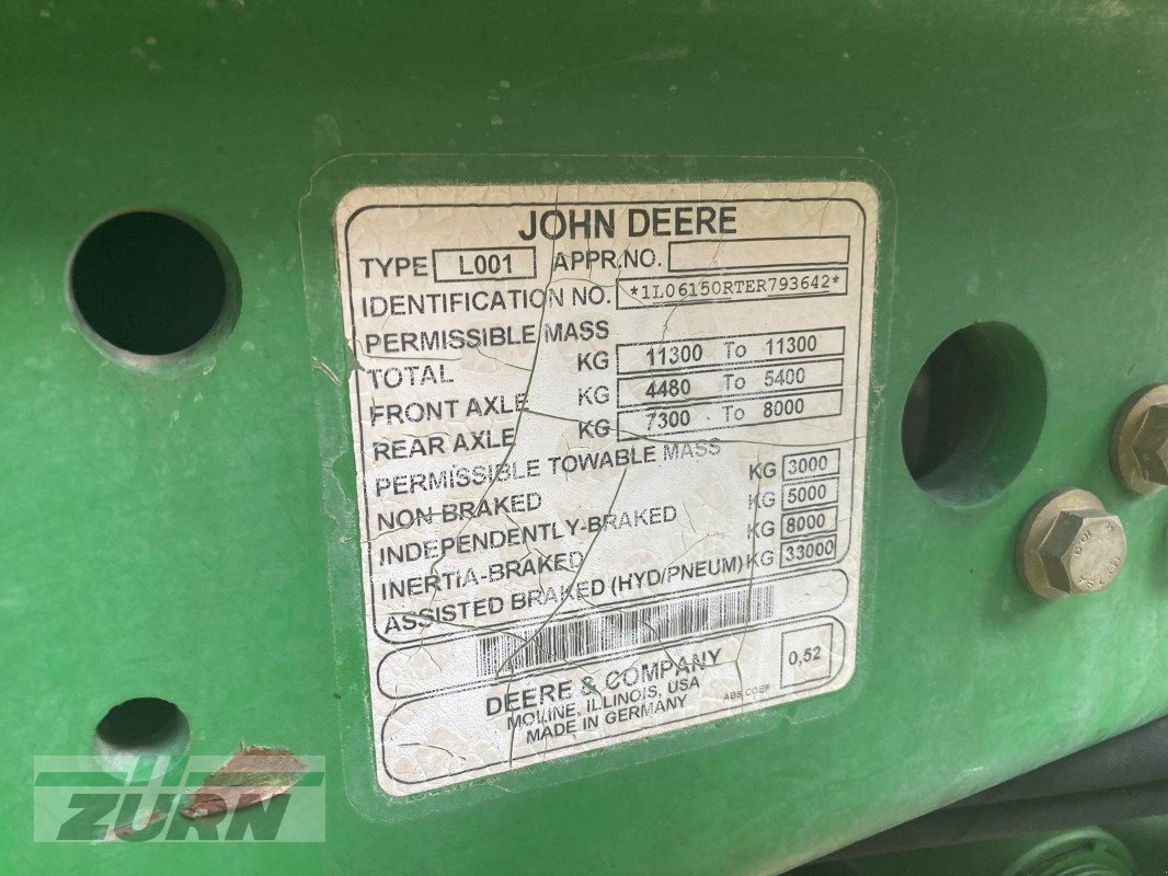 Traktor typu John Deere 6150R, Gebrauchtmaschine w Holzgünz - Schwaighausen (Zdjęcie 26)