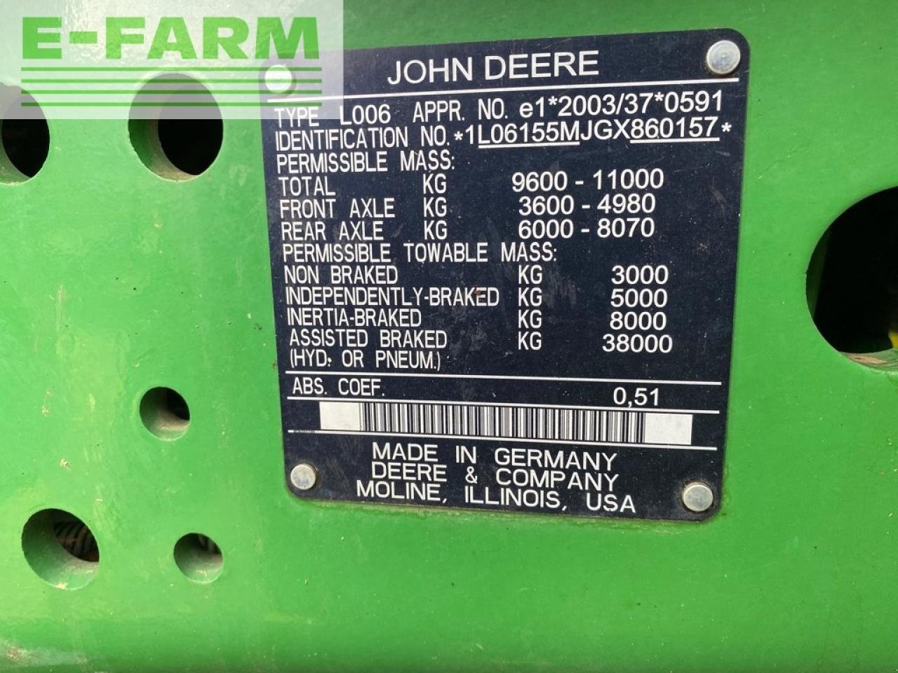 Traktor от тип John Deere 6155 m, Gebrauchtmaschine в Ytrac (Снимка 5)