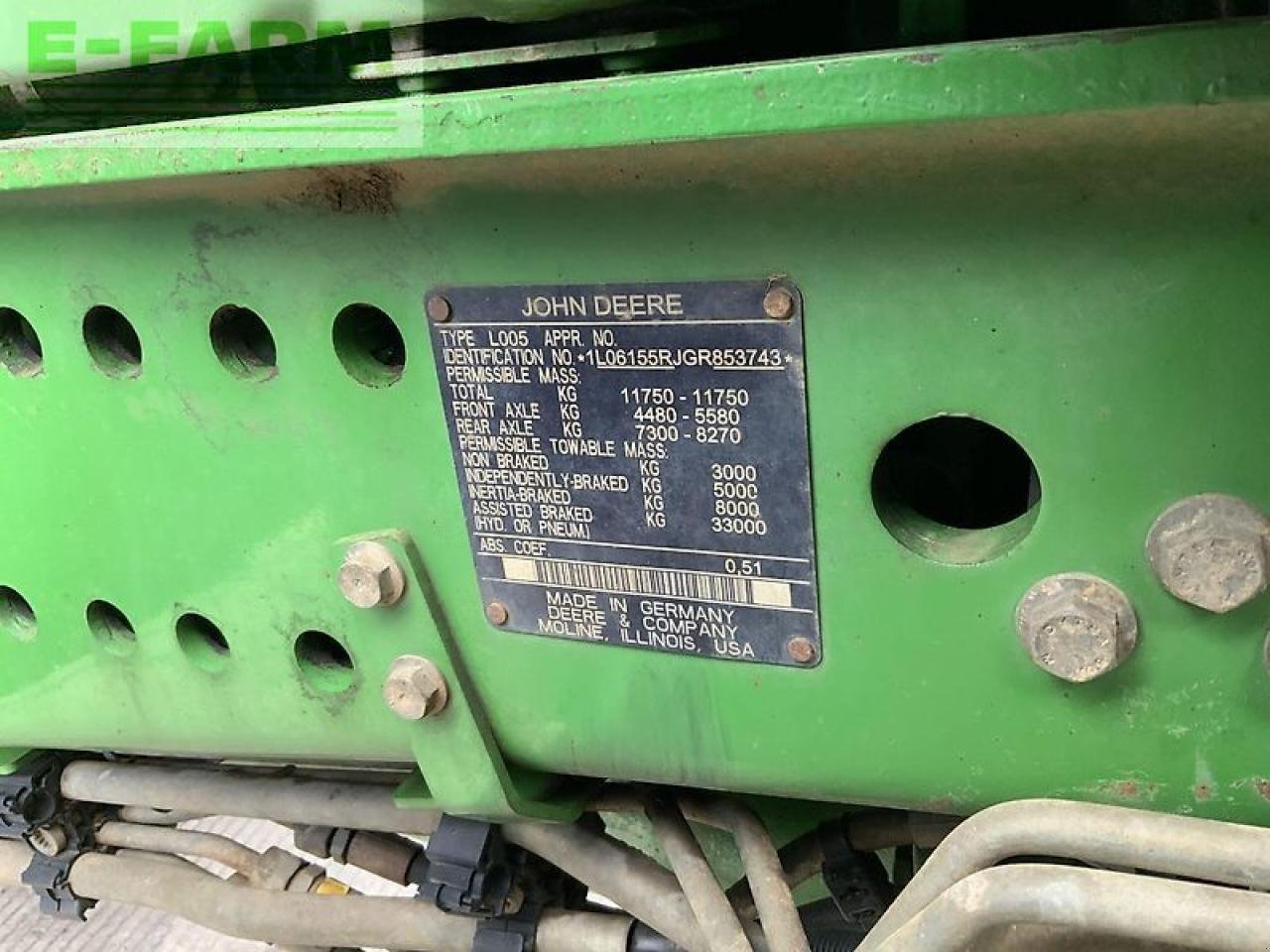 Traktor a típus John Deere 6155r tractor, Gebrauchtmaschine ekkor: SHAFTESBURY (Kép 12)