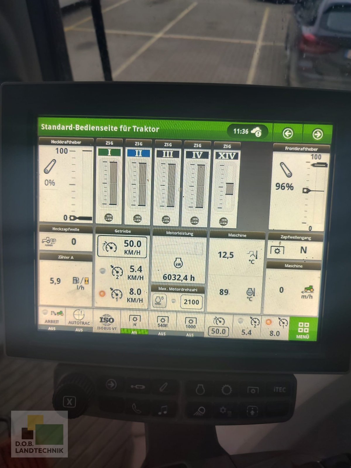 Traktor typu John Deere 6155R, Gebrauchtmaschine w Langweid am Lech (Zdjęcie 10)