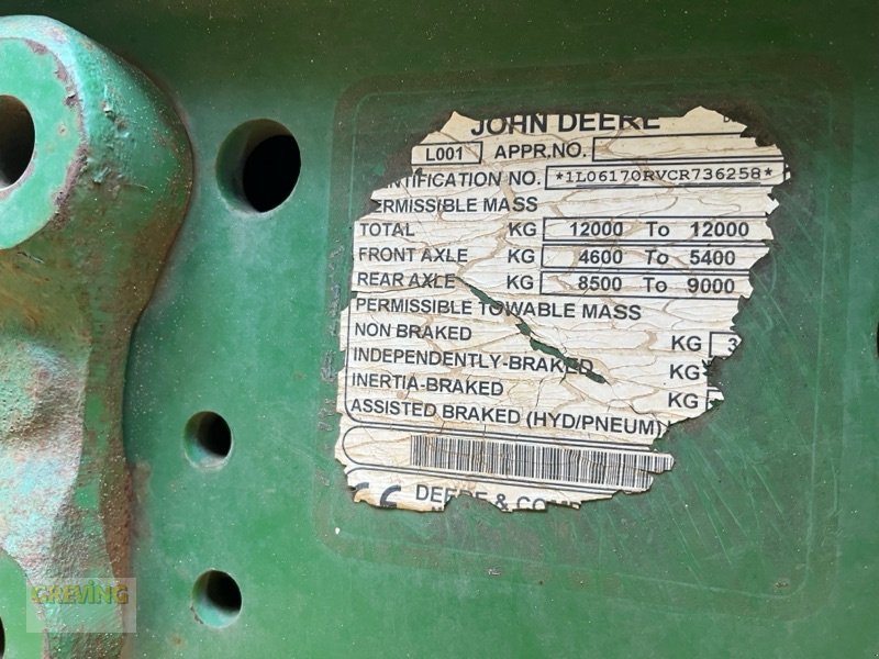 Traktor Türe ait John Deere 6170R, Gebrauchtmaschine içinde Wettringen (resim 30)