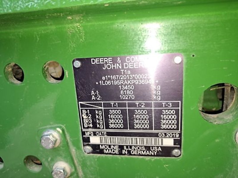 Traktor Türe ait John Deere 6195R, Gebrauchtmaschine içinde Muespach (resim 13)