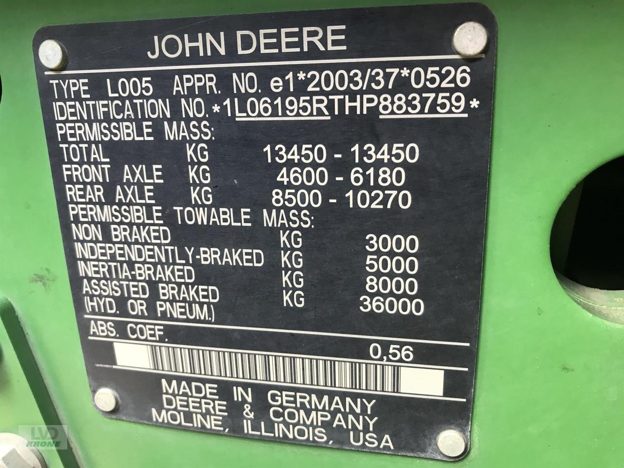 Traktor tip John Deere 6195R, Gebrauchtmaschine in Alt-Mölln (Poză 14)