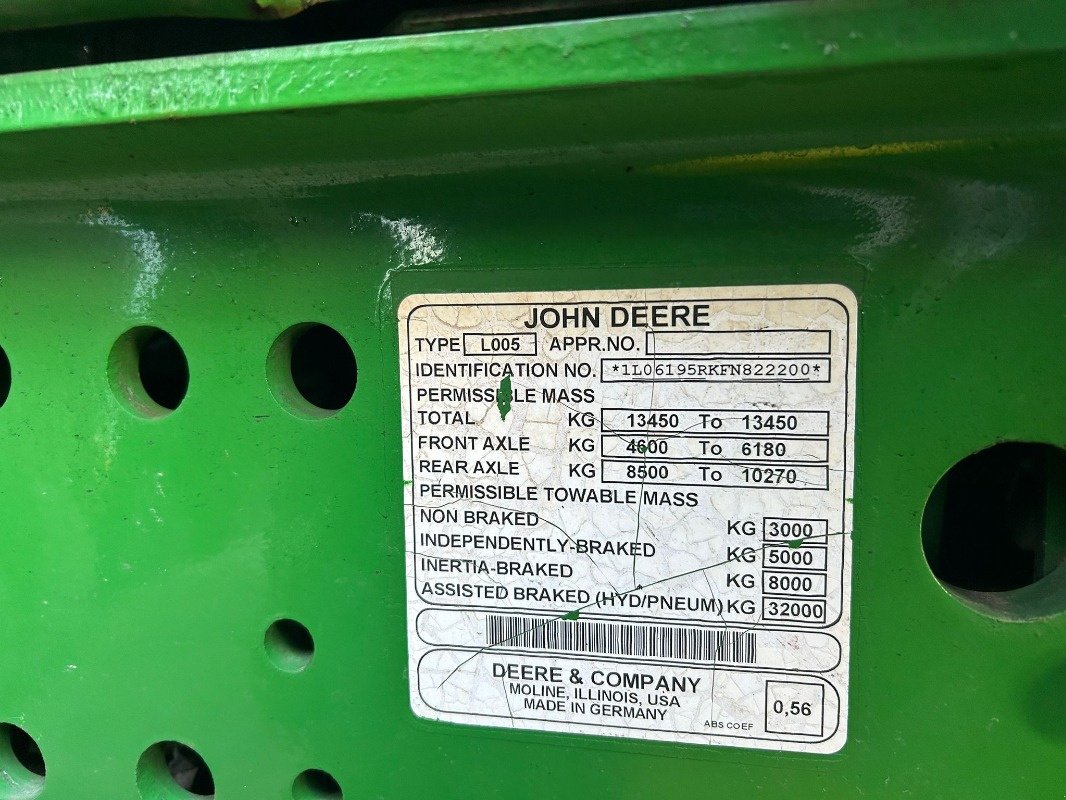 Traktor des Typs John Deere 6195R, Gebrauchtmaschine in Sittensen (Bild 13)