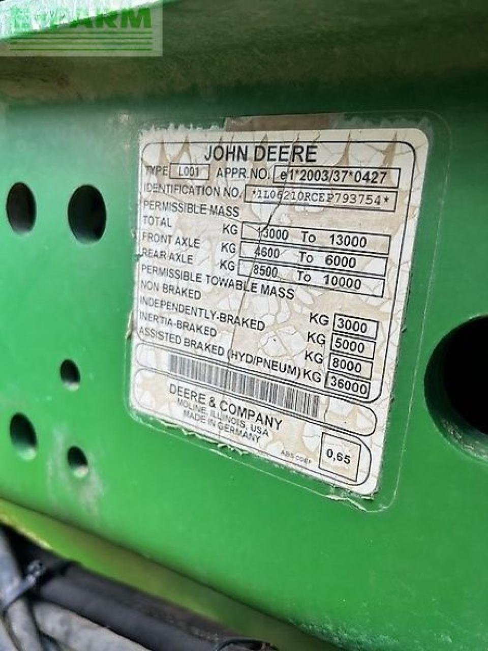 Traktor Türe ait John Deere 6210 r, Gebrauchtmaschine içinde gg VEGHEL (resim 12)