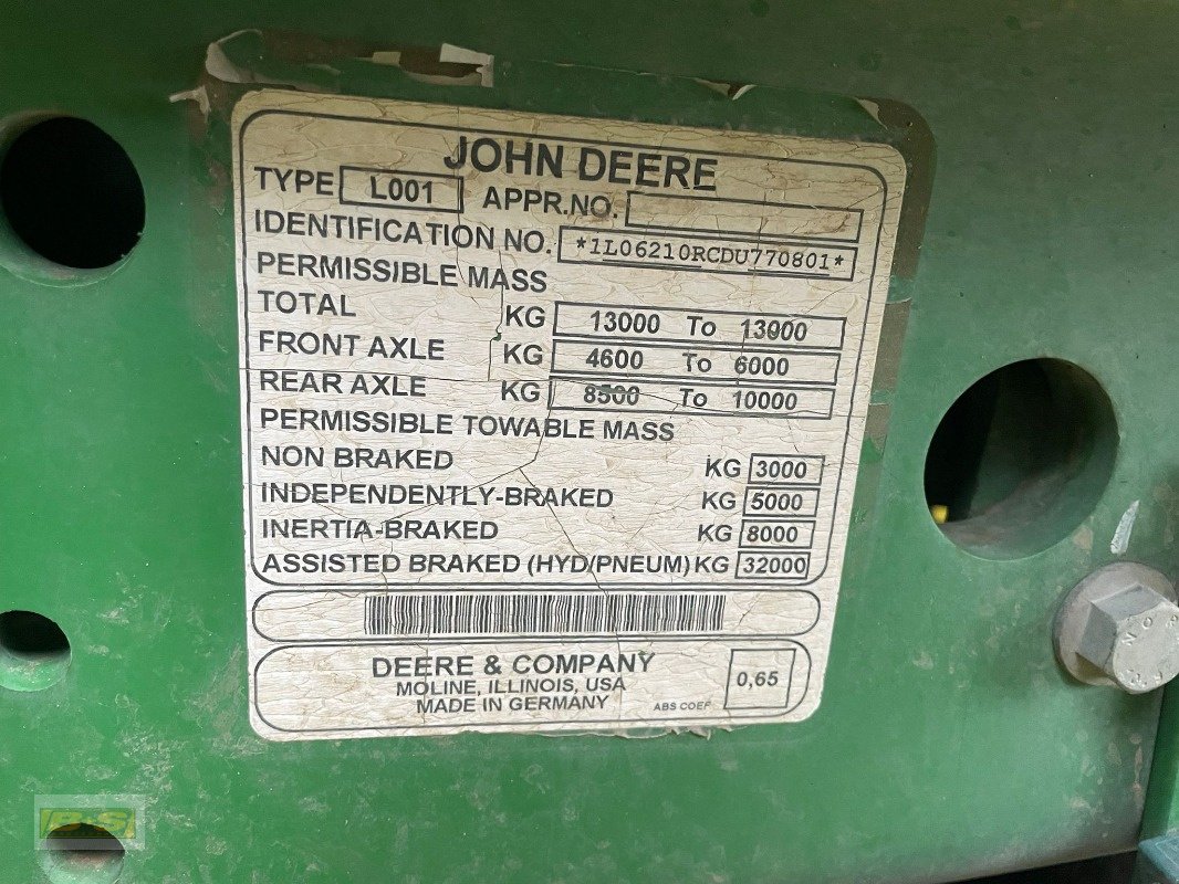 Traktor типа John Deere 6210R ALLRADTRAKTOR, Gebrauchtmaschine в Neustadt Dosse (Фотография 12)