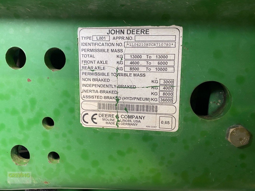 Traktor Türe ait John Deere 6210R, Gebrauchtmaschine içinde Ahaus (resim 15)