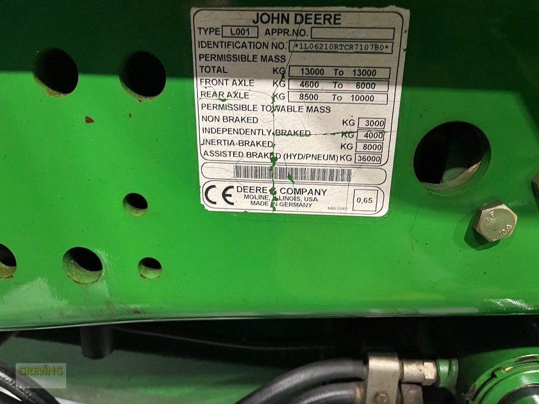 Traktor от тип John Deere 6210R, Gebrauchtmaschine в Ahaus (Снимка 15)