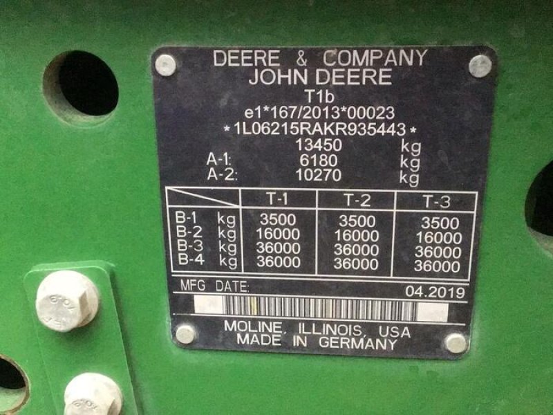 Traktor типа John Deere 6215 R, Gebrauchtmaschine в Münster (Фотография 17)