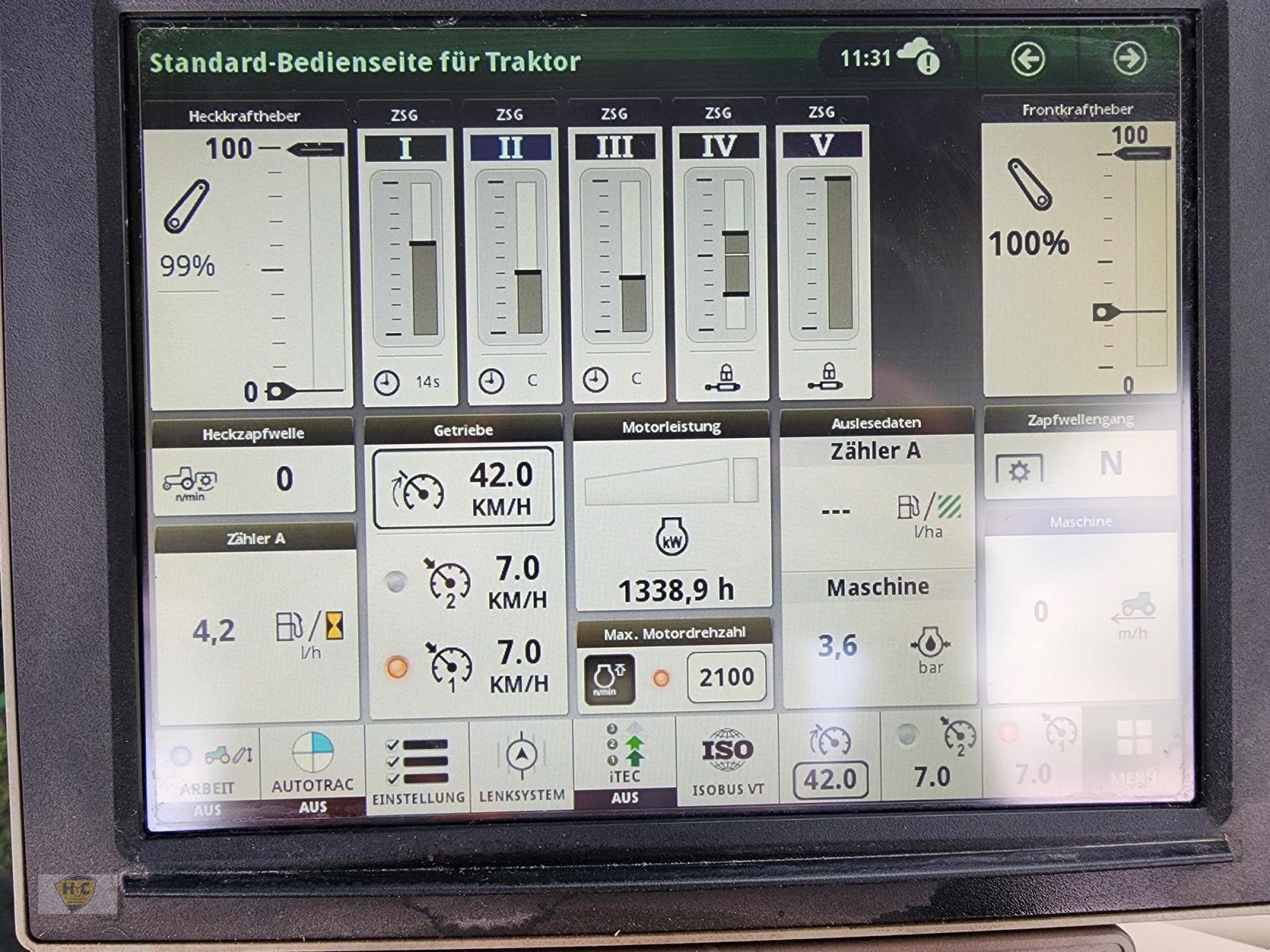 Traktor of the type John Deere 6215R Pro AutoTrac, Gebrauchtmaschine in Willanzheim (Picture 13)