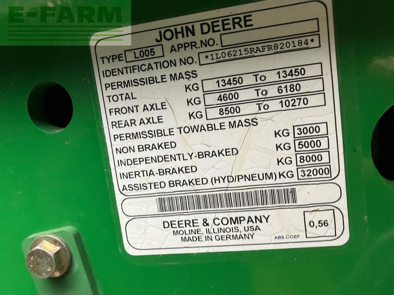 Traktor Türe ait John Deere 6215R, Gebrauchtmaschine içinde REDLHAM (resim 18)