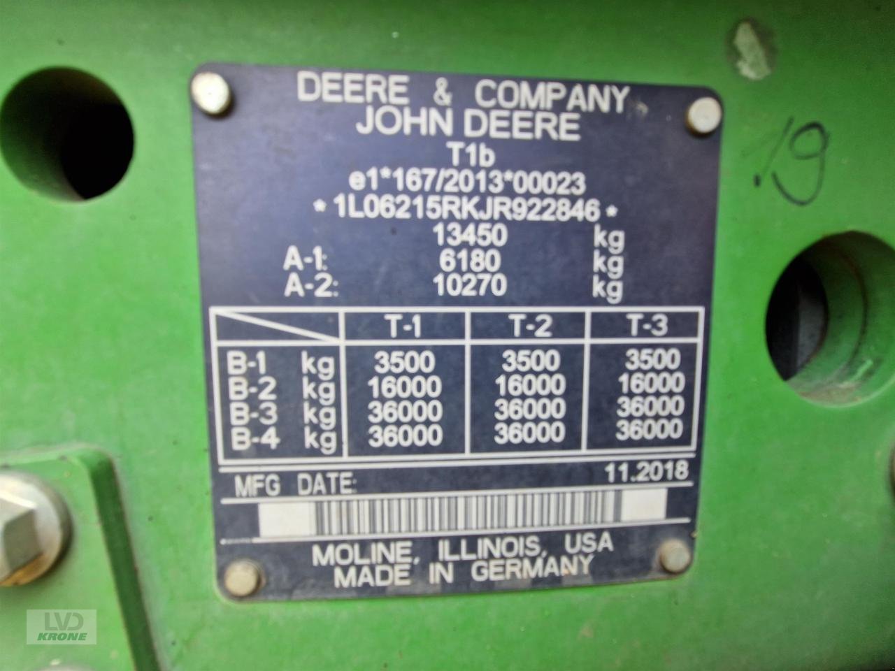 Traktor Türe ait John Deere 6215R, Gebrauchtmaschine içinde Spelle (resim 7)