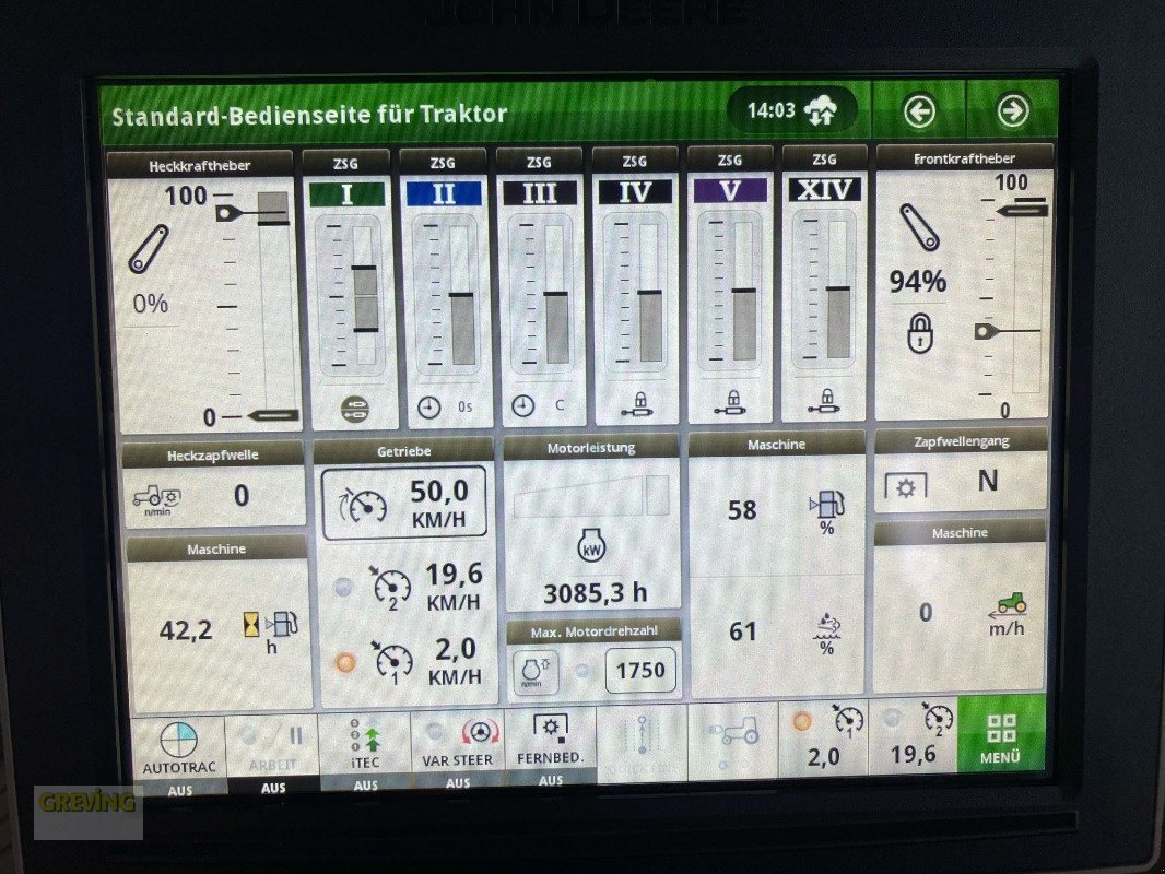 Traktor Türe ait John Deere 6230R / 6R230, Gebrauchtmaschine içinde Ahaus (resim 14)