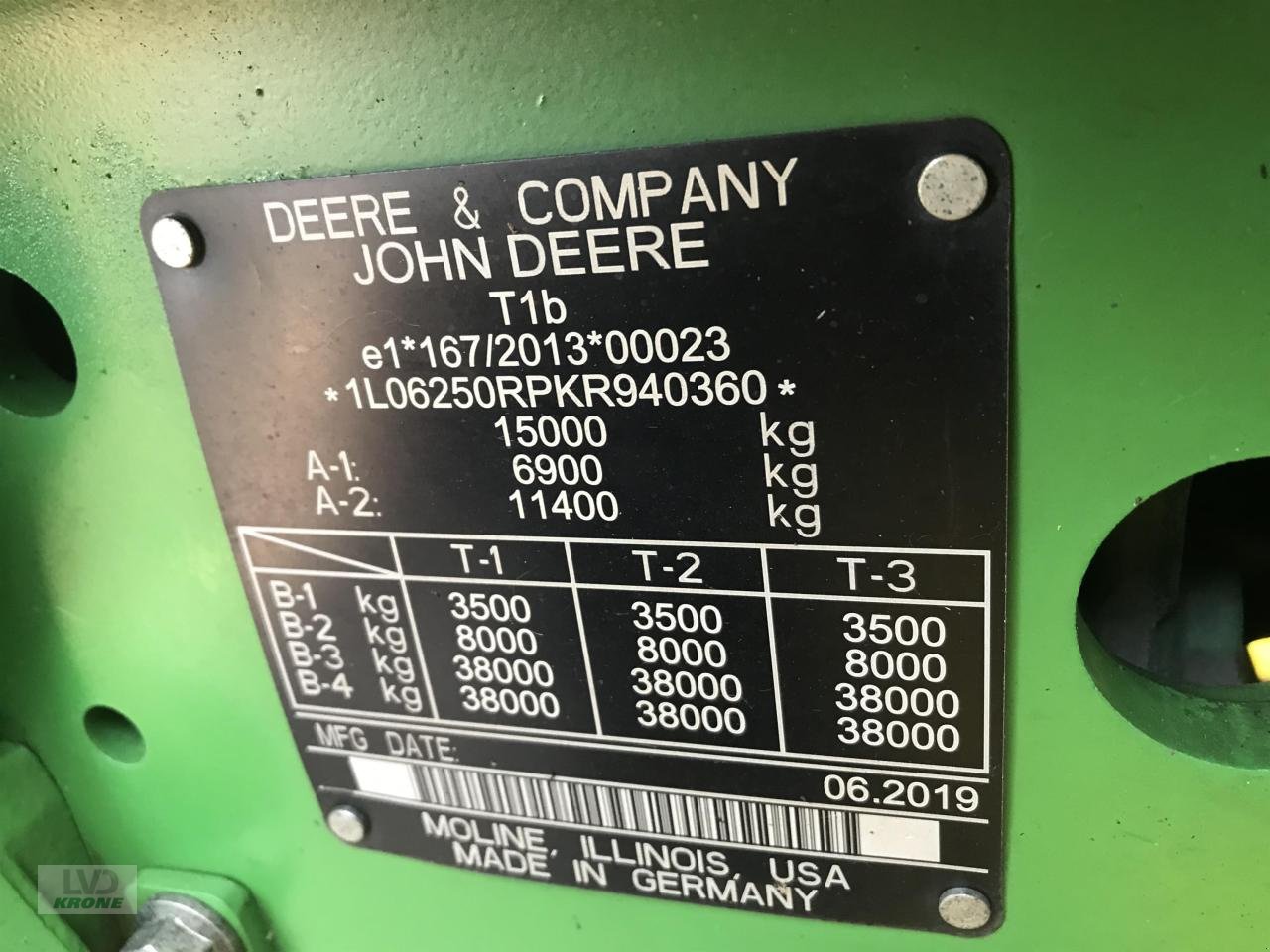 Traktor Türe ait John Deere 6250R, Gebrauchtmaschine içinde Alt-Mölln (resim 13)