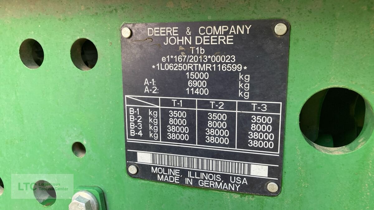 Traktor typu John Deere 6250R, Gebrauchtmaschine w Eggendorf (Zdjęcie 20)