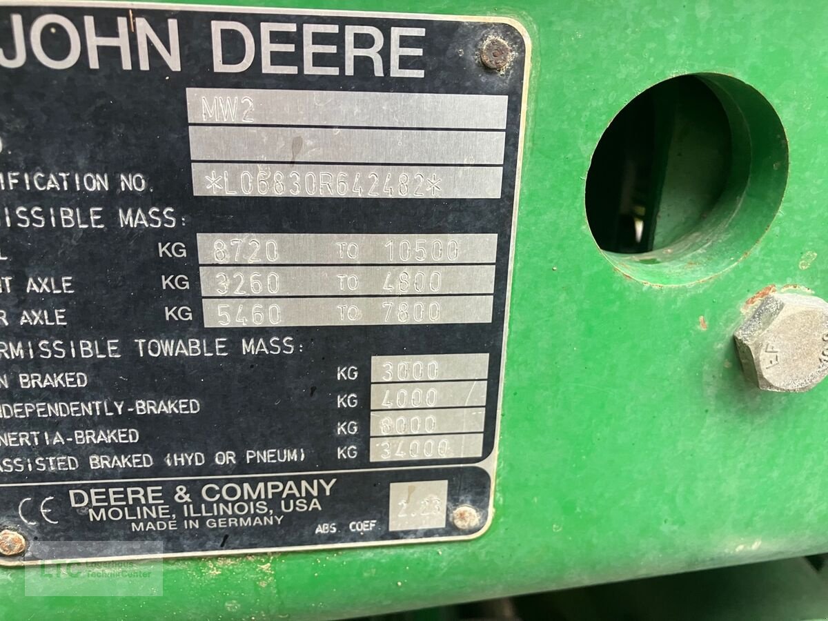 Traktor του τύπου John Deere 6830, Gebrauchtmaschine σε Herzogenburg (Φωτογραφία 19)