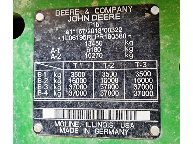 Traktor typu John Deere 6R 195, Gebrauchtmaschine w SAINT-GERMAIN DU PUY (Zdjęcie 10)