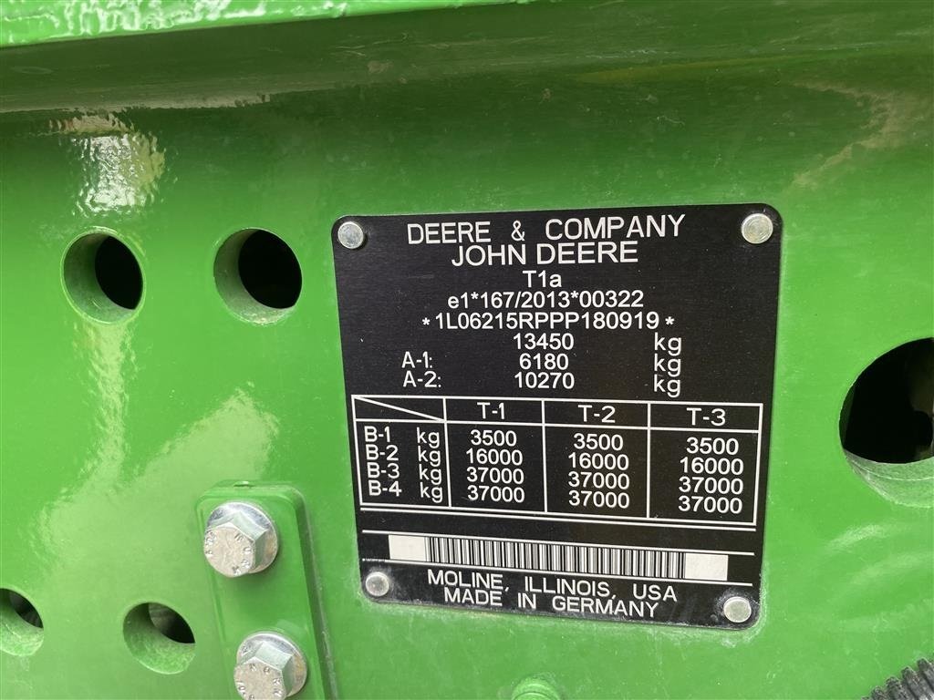 Traktor typu John Deere 6R 215, Gebrauchtmaschine w Bredsten (Zdjęcie 6)