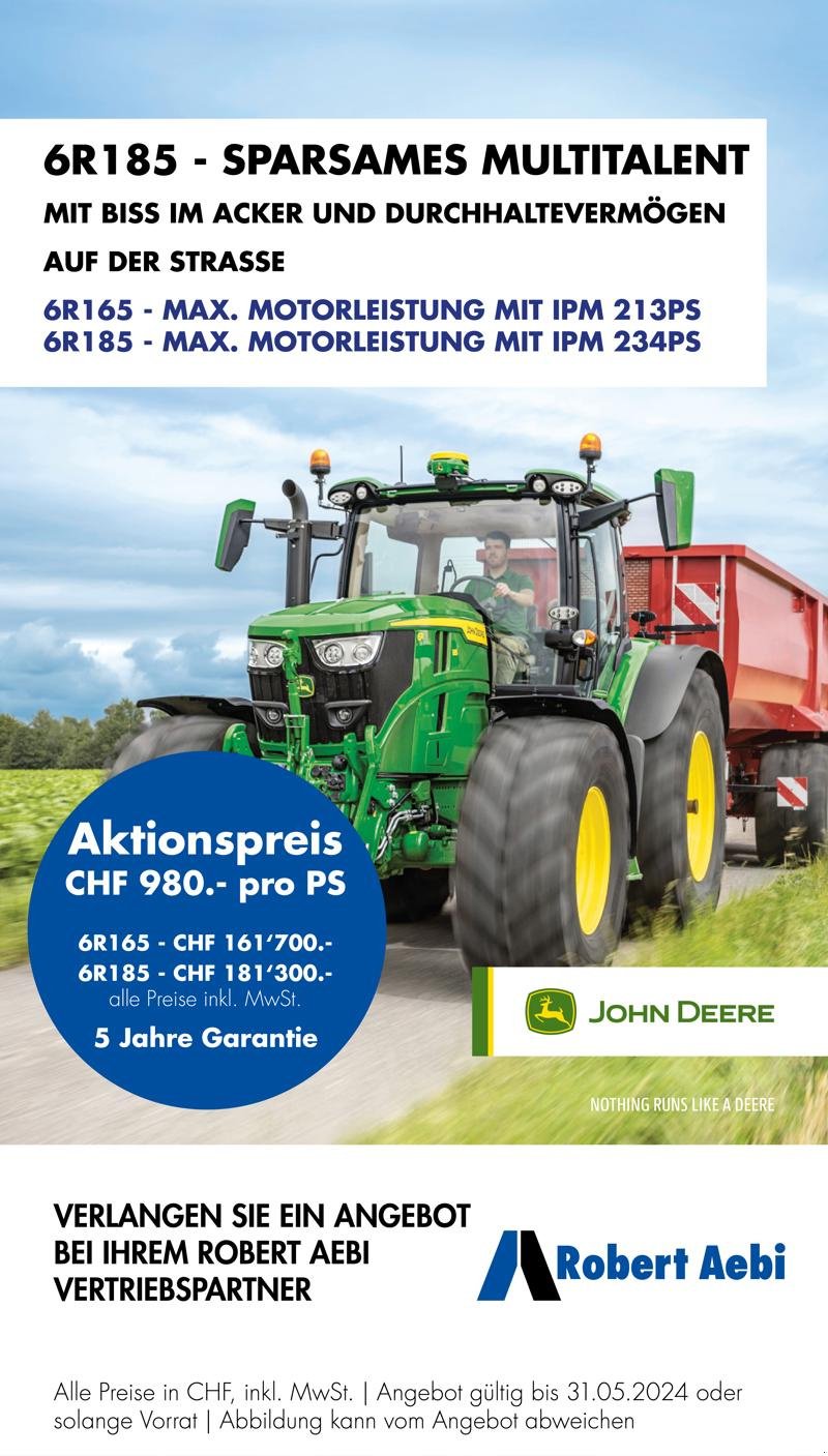 Traktor типа John Deere 6R165, Neumaschine в Regensdorf (Фотография 1)