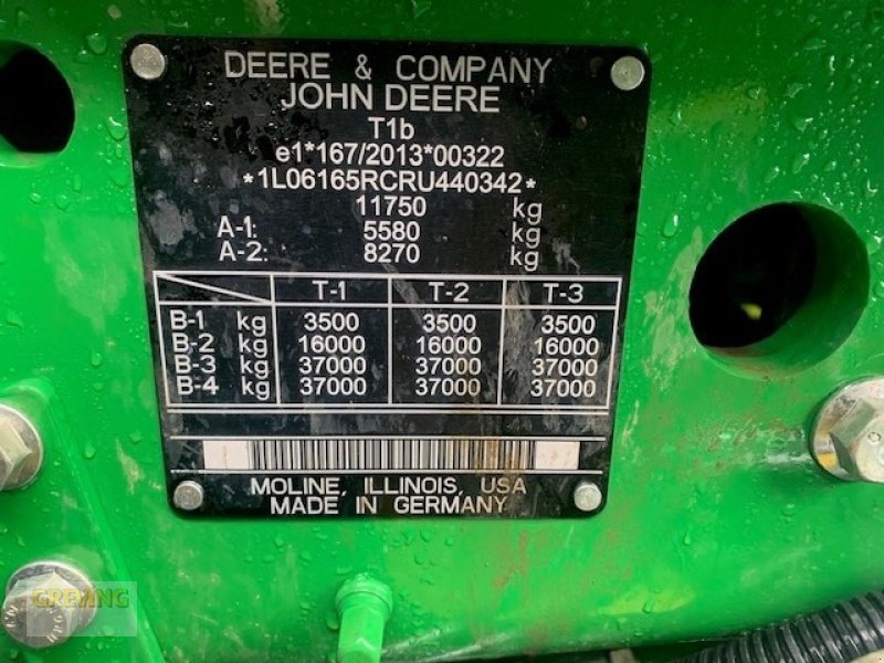 Traktor του τύπου John Deere 6R165, Gebrauchtmaschine σε Euskirchen (Φωτογραφία 11)