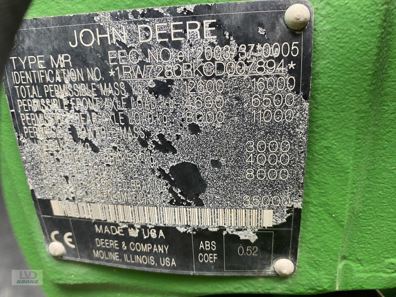 Traktor a típus John Deere 7280R, Gebrauchtmaschine ekkor: Zorbau (Kép 5)