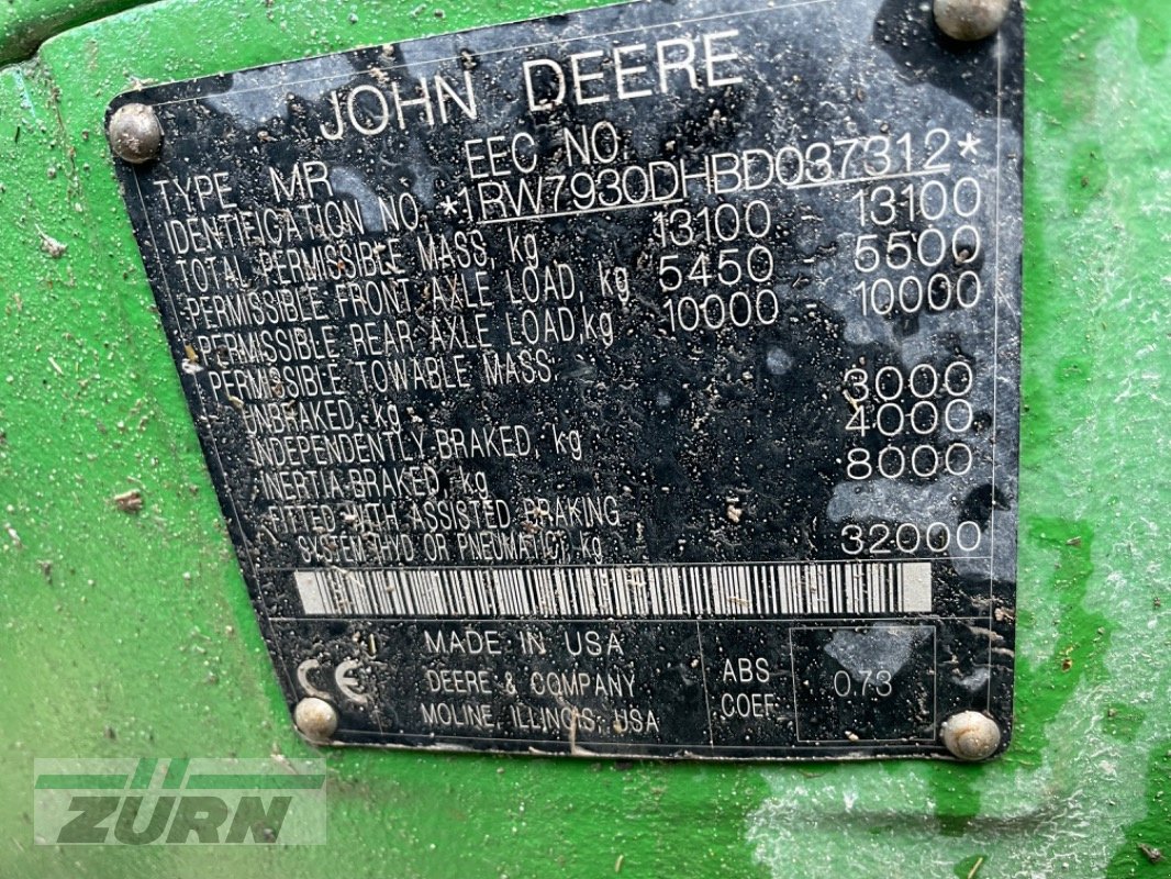 Traktor del tipo John Deere 7930, Gebrauchtmaschine en Windsbach (Imagen 20)