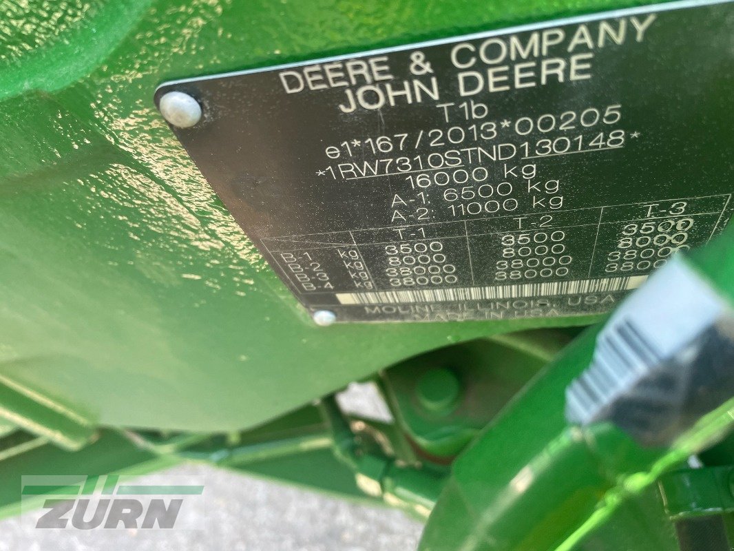 Traktor του τύπου John Deere 7R 310, Gebrauchtmaschine σε Schöntal-Westernhausen (Φωτογραφία 9)