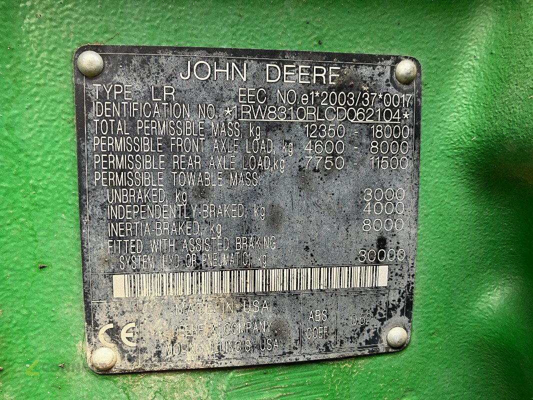 Traktor tip John Deere 8310R, Gebrauchtmaschine in Sonnewalde (Poză 8)